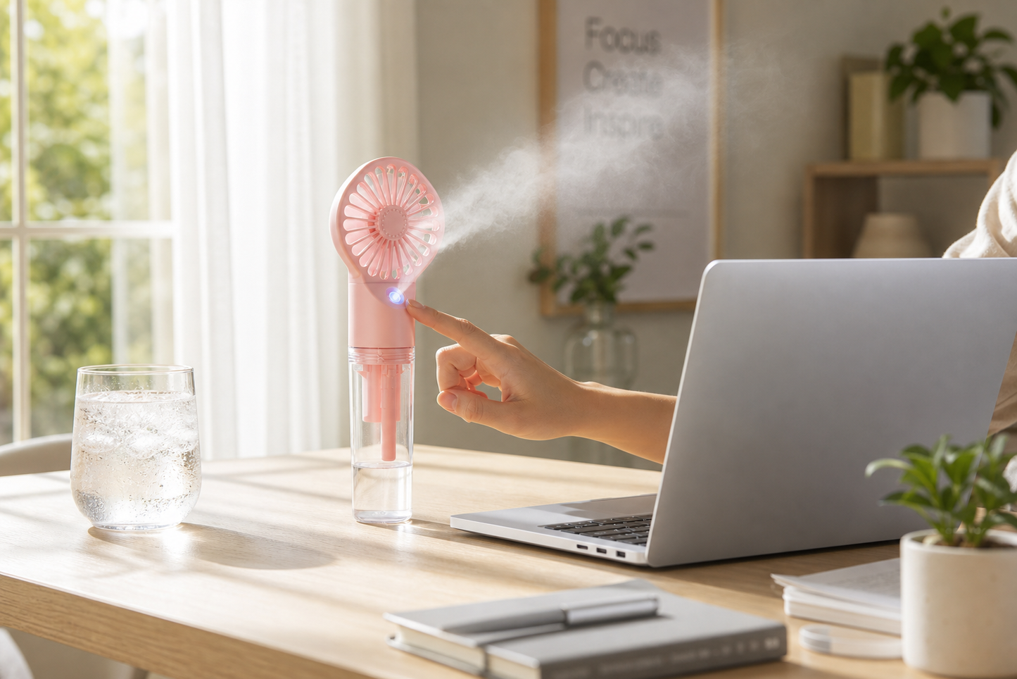 Ventilateur brumisateur portable